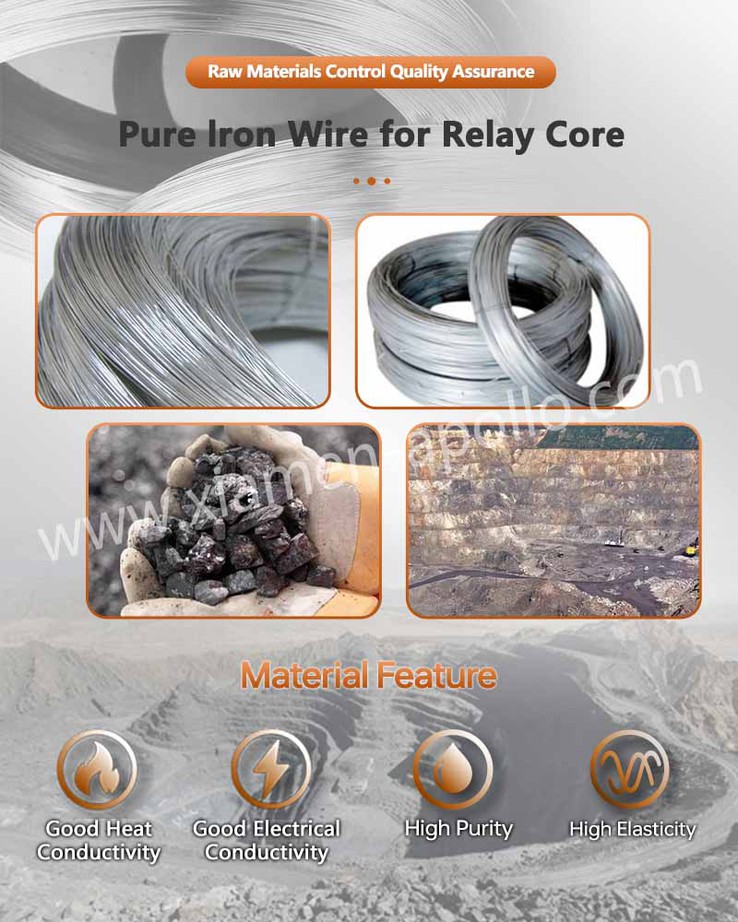 Pure Iron Material for latching relay cores Pure Iron Material for latching relay cores