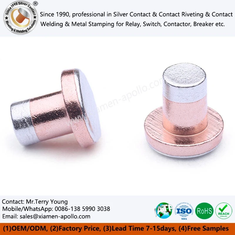 Trimetal Rivet Electrical Contact Trimetal Rivet Electrical Contact
